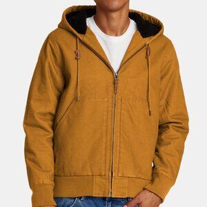 RVCA Chainmail Zip-up Hooded Sweatshirt JACKET SHERPA LINED MEN'S XL NEW